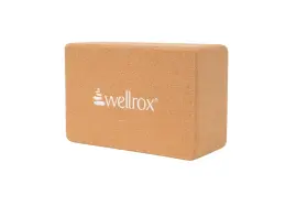 808650221581 WELLROX Cork Yoga Block Exercise Brick