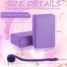 WETTARN-DBHD25E2 WETTARN Pack Yoga Block Strap Set Slip Wit #2
