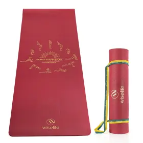 3B-5R04-ZJBQ WISELIFE Printed Yoga Mat Strap Tpe Material Wi