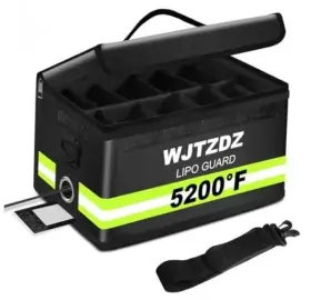 Wjtzdz Dcb-001 Lipo Fireproof Explosionproof Safe Bag-large Capacity Upgraded Size Dark Black