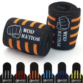 WN-EWW-12-BKOR WOD NATION Wrist Wraps Weightlifting Training