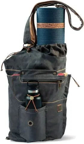 YMB-GREY-2.0 WRASCO Yoga Mat Bag Women Men Canvas