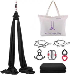 COSXSHG284BK WWAHUAYUAN Aerial Silks Yoga Pilates Swing COSXSHG284BK WWAHUAYUAN Aerial Silks Yoga Pilates Swing