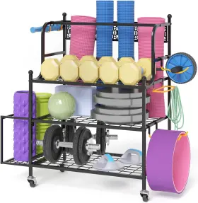 691042076278 Y-M Yoga Mat Storage Gym Rack Organizing #3