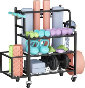 691042076278 Y-M Yoga Mat Storage Gym Rack Organizing