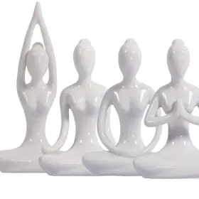 810074230247 YANGMEI Set Porcelain Ceramic Yoga Pose Figur