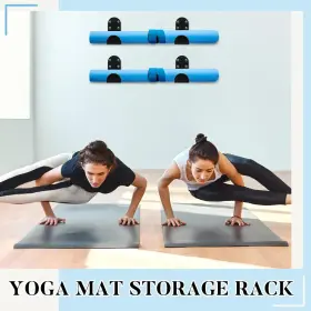 711181842142 YAOCOM Yoga Mat Storage Rack Wall Mount Exercise #2