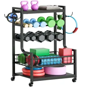 YL01BK YATINEY Rack Dumbbell Wheels Gym Storage YL01BK YATINEY Rack Dumbbell Wheels Gym Storage
