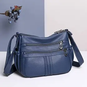 PU004-BLUE YEPPHETCO Crossbody Bags Women Purses Pocketbooks #2