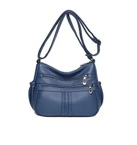 PU004-BLUE YEPPHETCO Crossbody Bags Women Purses Pocketbooks