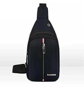 LBAG5810-BLUE YERCHIC Sling Bag Strap Backpack Chest Men #2