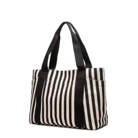778365005557 YHSHYZH Canvas Tote Bag Women Striped Purse