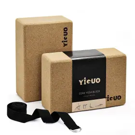 YG-YJZ-1121 YIGUO Cork Yoga Strap Set Pack High Density Slip
