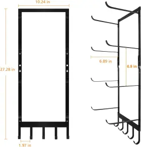 445008782702 YISEYRUO Yoga Mat Holder Wall Mount Storage Rack #2