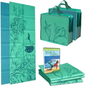 4001 YOGA AND FITNESS Folding Mat Tote Dvd Folded 4001 YOGA AND FITNESS Folding Mat Tote Dvd Folded