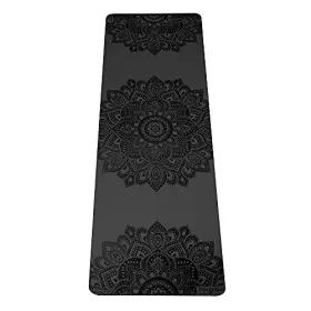 IM-MANDALA-CHARCOAL-CAD2 YOGA DESIGN LAB Infinity Mat Slip