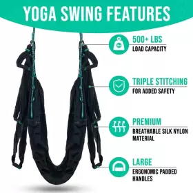Yoga-swing-black YOGA SWING PRO Aerial Hammock Anti Gravity #2