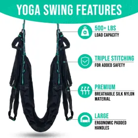 Yoga-swing-black YOGA SWING PRO Aerial Hammock Anti Gravity #2