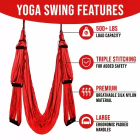 736952237934 YOGA SWING PRO Aerial Hammock Anti Gravity Kit #2