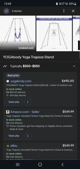 602401810464 YOGABODY Trapeze Stand