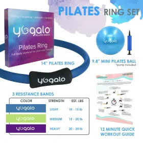 682318765286 YOGALO Pilates Ring Ball Set Resistance Bands #3