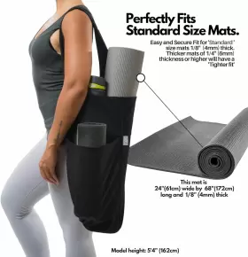 647356952234 YOGIII Yoga Mat Bag Yogiiitote Sling Obsidian #3
