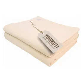 Yogikuti B0bfhg5252 Iyengar Cotton Yoga Blanket Set Of Two Thick Handwoven Blankets