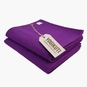 Yogikuti B0f2tkpvlp Iyengar Cotton Yoga Blanket Set Of Two Thick Handwoven Blankets