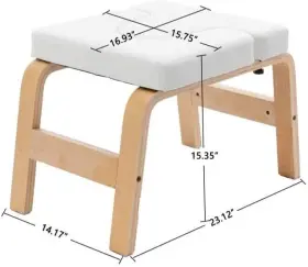 H765WH-DTA7479 YOUKI Gym Yoga Headstand Bench Wood Stand #2