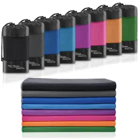 MT-01-GRAY YOUR CHOICE Towel Absorbent Microfiber Gym Travel