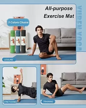 BLUE-007 YUREN Yoga Mat Slip Exercise Workout #3 BLUE-007 YUREN Yoga Mat Slip Exercise Workout #3