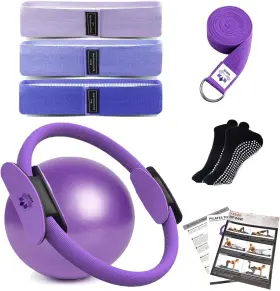 445008388379 YXILEE Pilates Ring Circle Set Workout Women