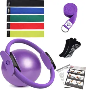 711181652215 YXILEE Pilates Ring Circle Set Workout Women