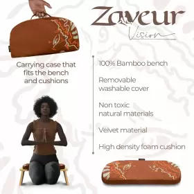 850056938198 ZAVEUR Vision Meditation Bench Cushion #2