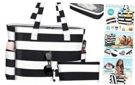 BA1216 ZENTREON Beach Bag Women Waterproof Sandproof Makeup
