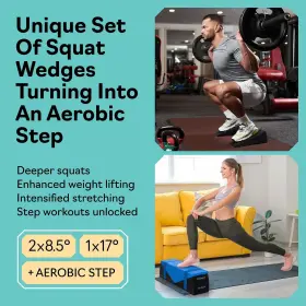 198168699744 ZOCOSQUAT Squat Wedge Set Aerobic Step Platform #2