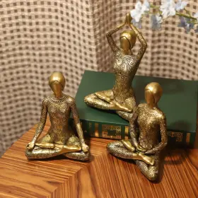 974380756779 ZOEJADE Yoga Figurines Meditation Zen Set Pose #3