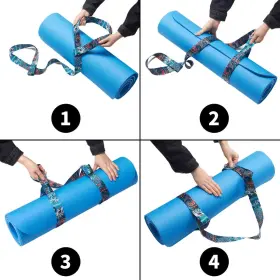 744110808254 ZOOEASS Yoga Mat Strap Carrier Stretching #3