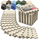 Bemaxx Gym Mats Set 12.6"l X 12.6"w 0.4"th, Warm Sand 18 Tiles Sq Ft. Fixed Price $44.53.