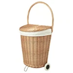 Ikea Tolkning Laundry Basket On Wheels Willow 8 Gallon Wicker Hamper Storage Bin. Fixed Price $135.75.
