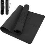 Yoga Mat Non Slip Tpe Thick With Alignment 0.24*32*72 Inches, Black. Fixed Price $63.99.