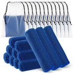 Hosuly 12 Pcs Cooling Towels For Face And Neck X 40 Inches, Dark Blue. Fixed Price $23.90.