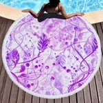 Nice Flow Line Round Beach Pool Towel Fringe 150cm Throw Yoga Picnic Blanket Mat. Fixed Price $22.99.