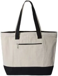 Vacation Bag Canvas Tote Reusable Craft Cotton Front Zipper Pocket. Fixed Price $9.99.