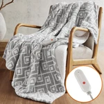 Sharper Image Heated Blanket, Eletric Throw Soft, Warm, Reversible F.... Fixed Price $71.62.