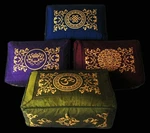 Meditation Cushion Rectangular High Seat Zafu Pillow 18"x12"x8"h. Fixed Price $139.00.