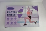 New Pilates Bar Kit With Resistance Bands, Training Guide, Black/purple. Fixed Price $22.00.