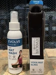*lot* Evolve By Gaiam Yoga Mat Wash Spray 4 Floz & Sling Carry Strap. Fixed Price $11.76.