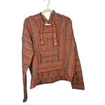 El Paso Saddle Blanket Co Mexican Hippie Hoodie Baja Size Large (est) Striped. Fixed Price $30.00.