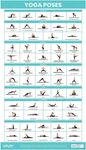 Yoga Poster - Poses For Beginners And Experts Mat Exercise Home Gym Workout Ac. Fixed Price $27.42.